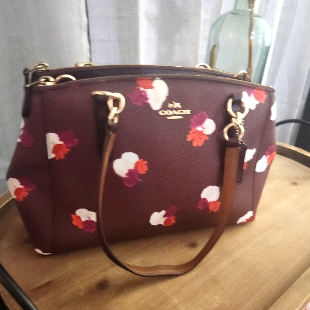 Coach Satchel with Crossbody strap included